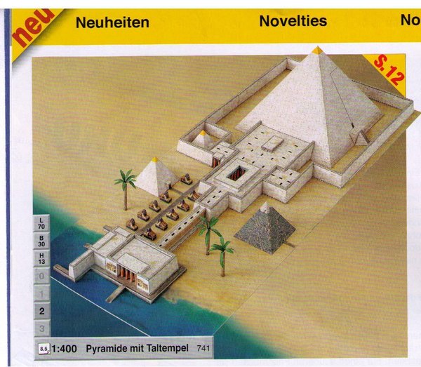 "Pyramide mit Taltempel" Kartonbausatz, Nr. 741