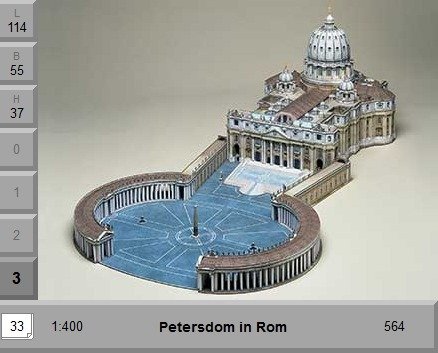 "Petersdom in Rom" Kartonbausatz XL, Nr. 564